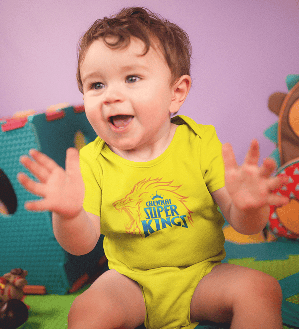 Chennai Super Kings CSK Rompers for Baby Boy - FunkyTradition FunkyTradition