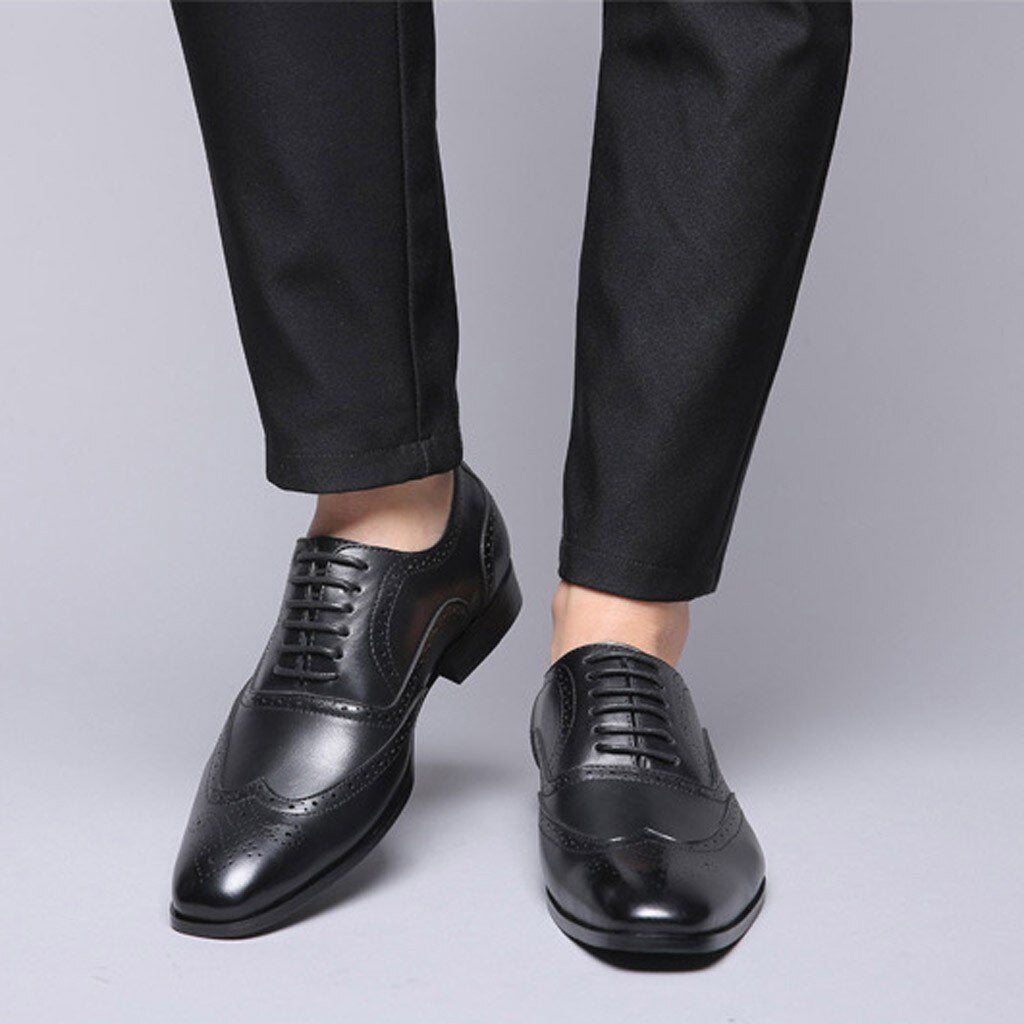 Classic Business Formal Shoes Pointed Toe leather For Men-FunkyTradition - FunkyTradition