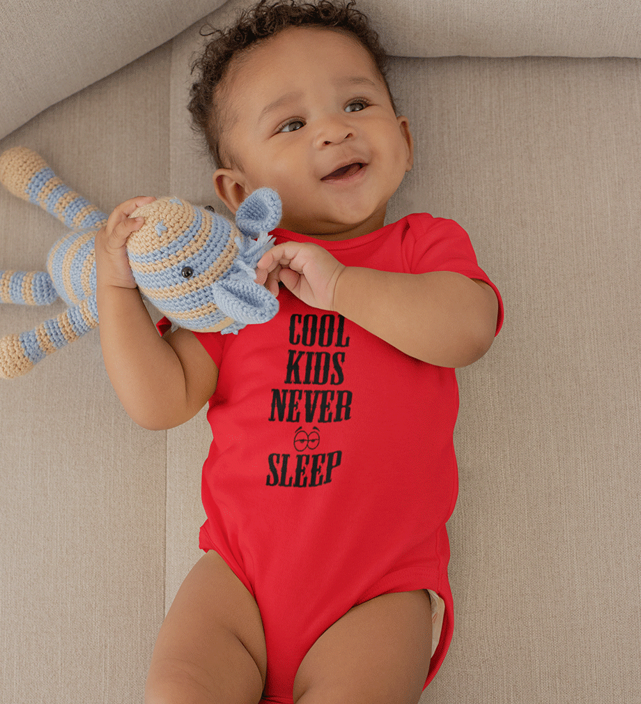 Cool Kids Never Sleep Rompers for Baby Boy- FunkyTradition FunkyTradition