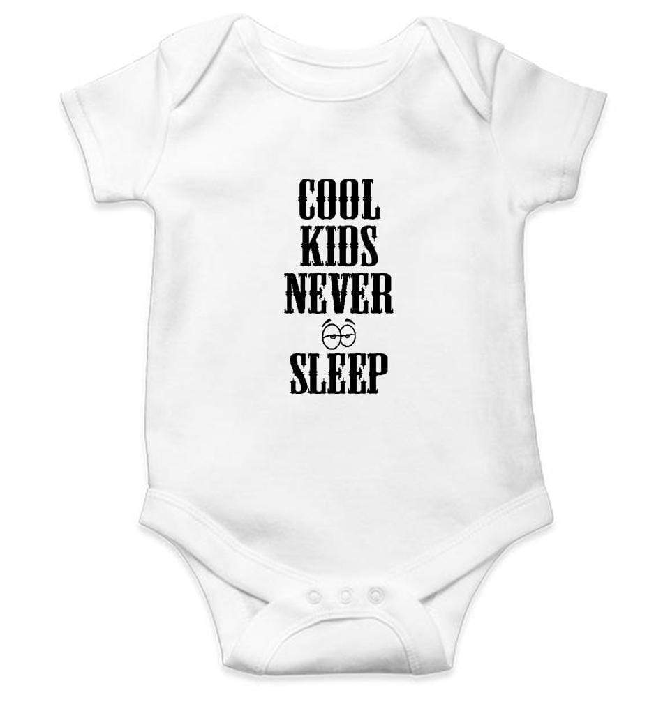 Cool Kids Never Sleep Rompers for Baby Boy- FunkyTradition FunkyTradition