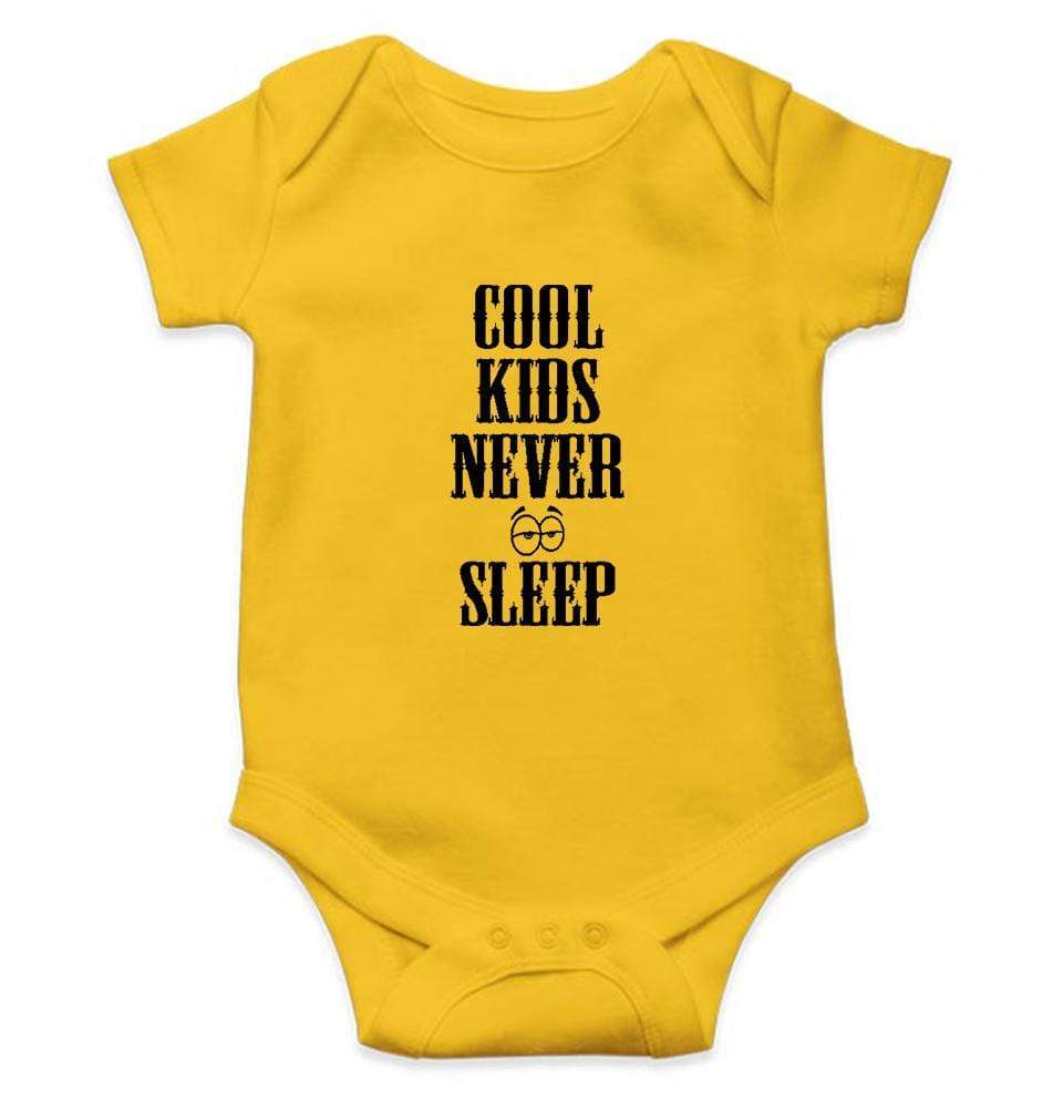 Cool Kids Never Sleep Rompers for Baby Boy- FunkyTradition FunkyTradition