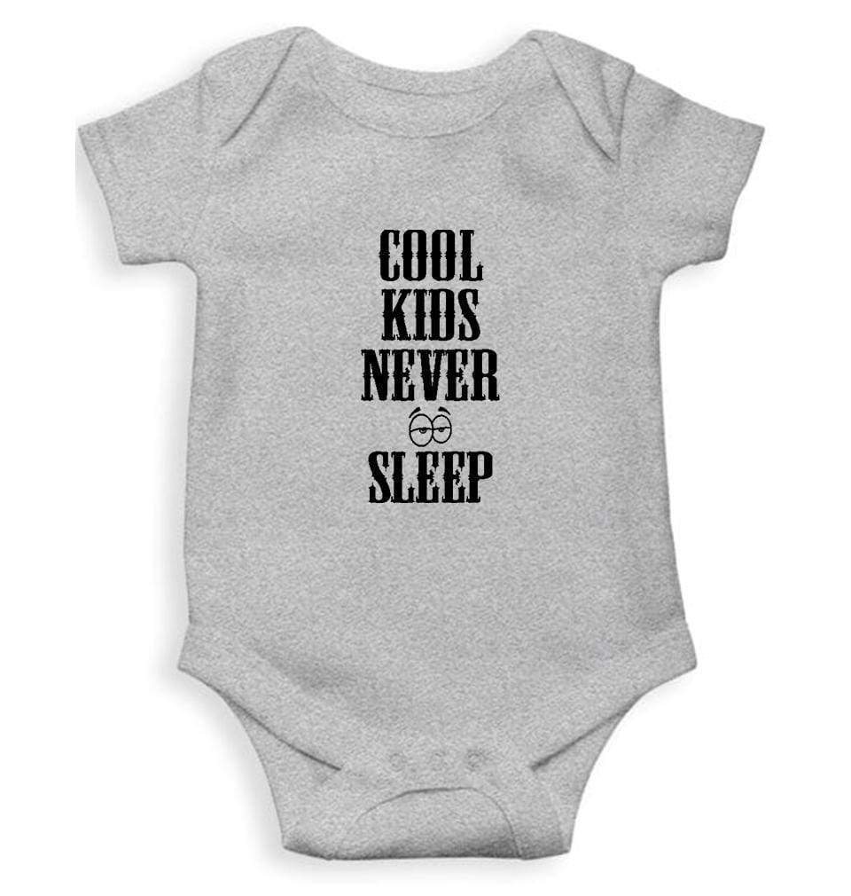 Cool Kids Never Sleep Rompers for Baby Girl- FunkyTradition FunkyTradition