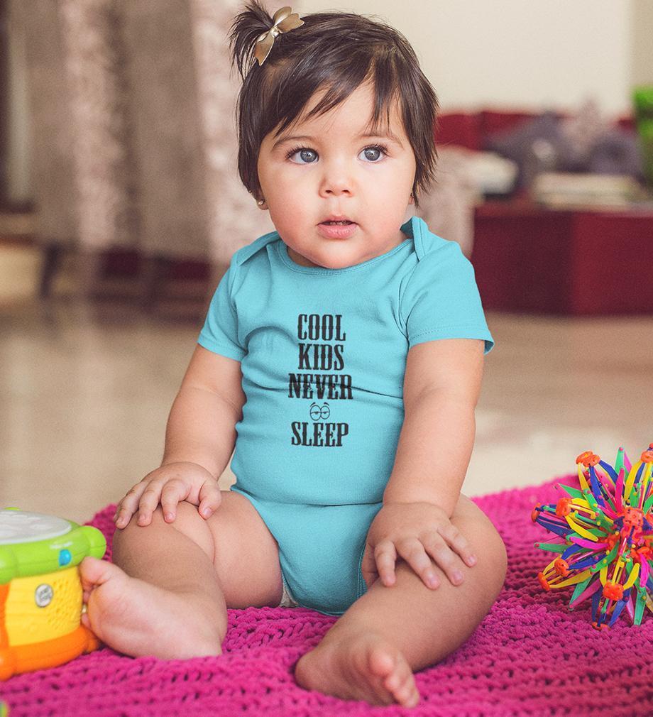 Cool Kids Never Sleep Rompers for Baby Girl- FunkyTradition FunkyTradition