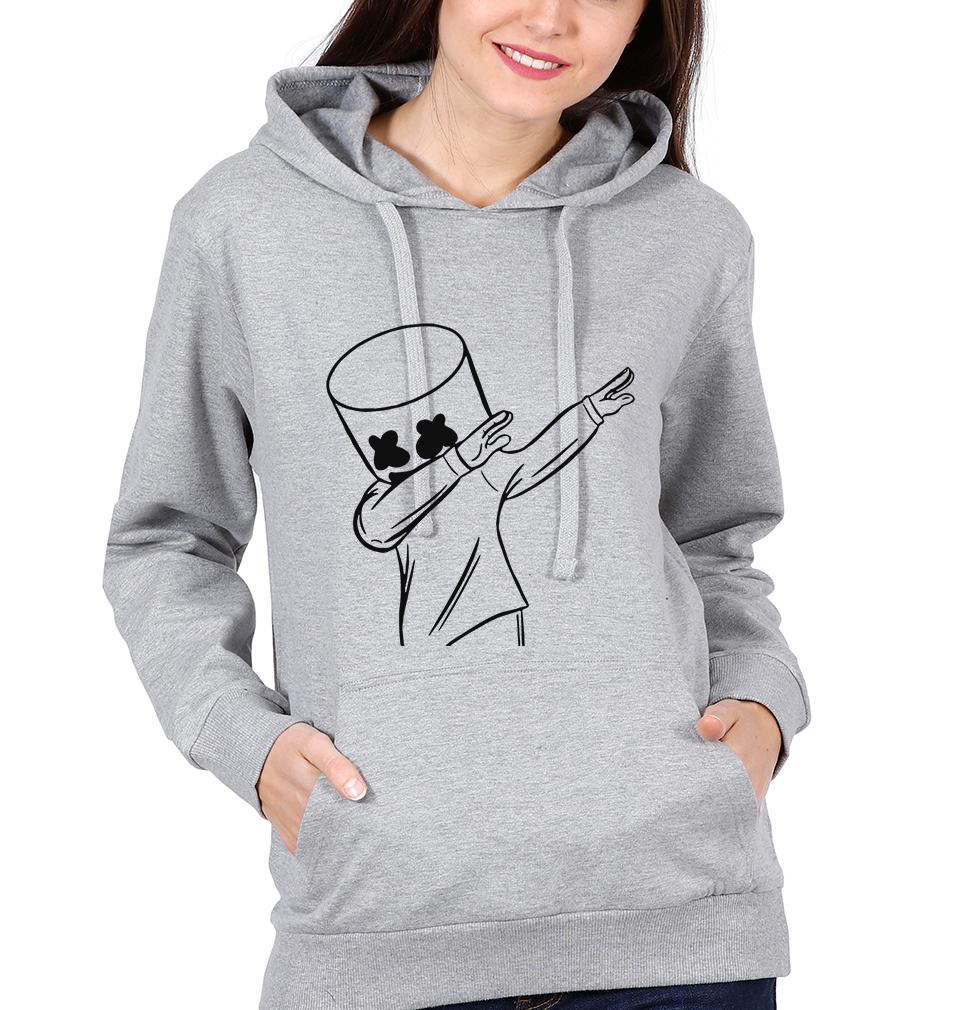 Dab Marshmello Hoodies for Women-FunkyTeesClub - FunkyTeesClub