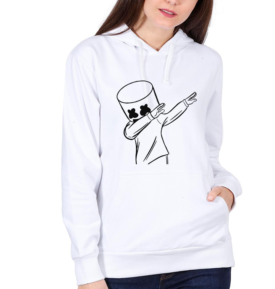 Dab Marshmello Hoodies for Women-FunkyTeesClub - FunkyTeesClub