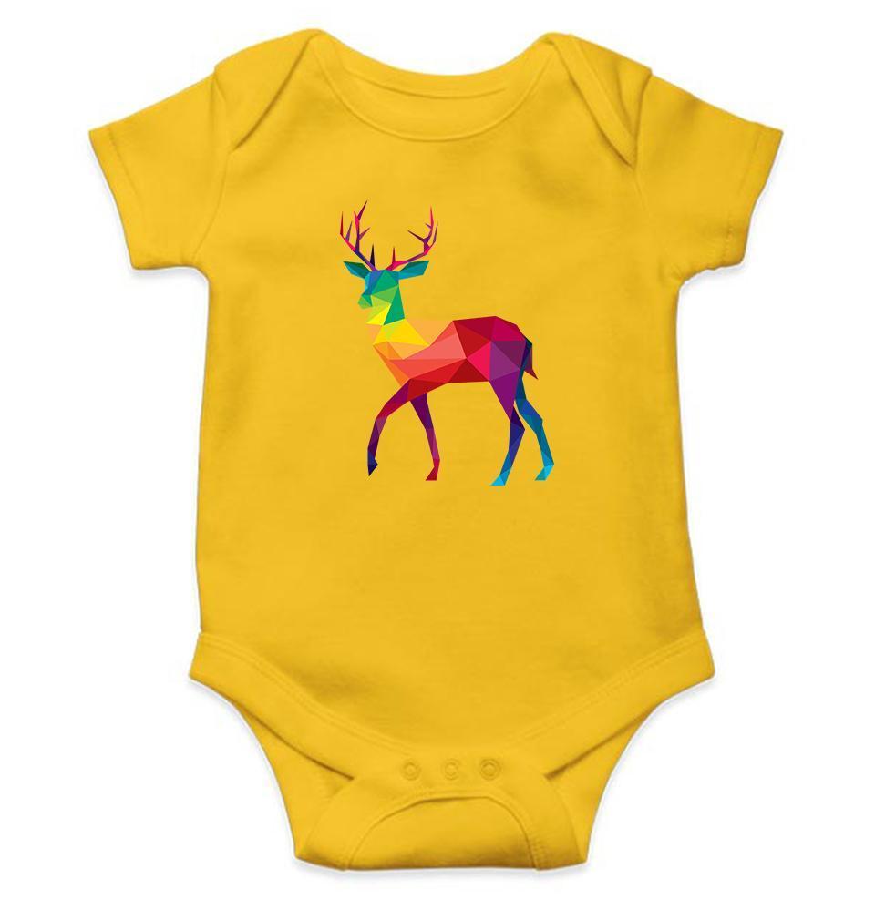 Deer Abstract Rompers for Baby Boy- FunkyTradition FunkyTradition