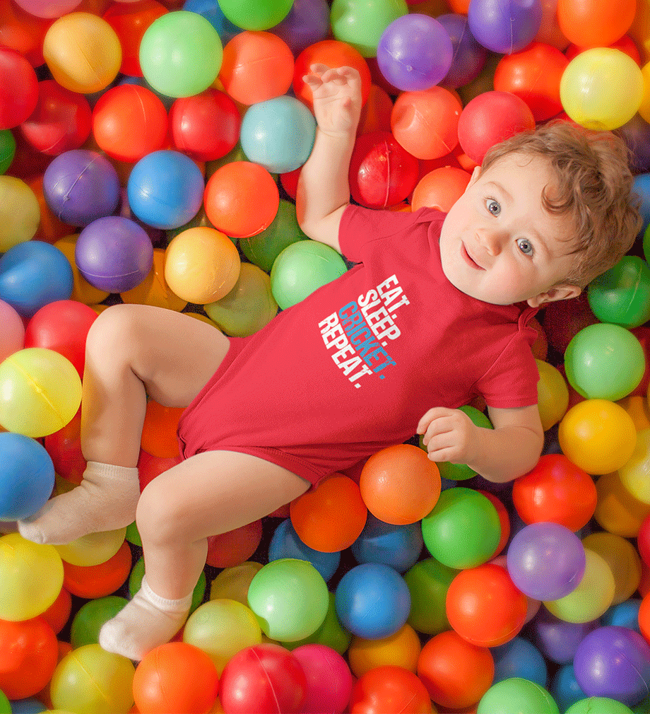 Eat Sleep Cricket Repeat Rompers for Baby Boy - FunkyTradition FunkyTradition