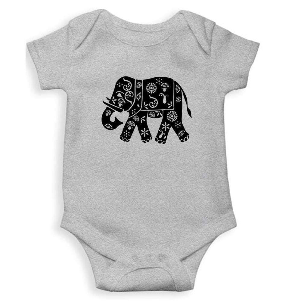 Elephant Abstract Rompers for Baby Girl- FunkyTradition FunkyTradition