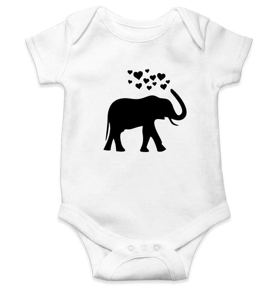 Elephants Hearts Abstract Rompers for Baby Girl- FunkyTradition FunkyTradition