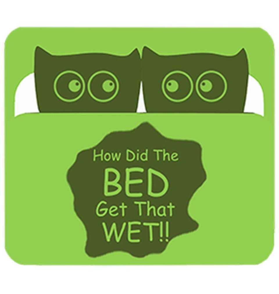 FunkyTradition White Round Neck How Did The Bed Get That Wet Men Half Sleeves T-Shirt