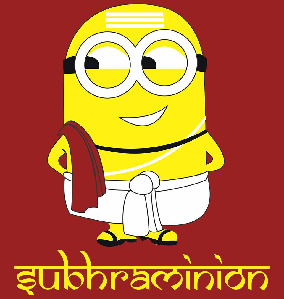 FunkyTradition Round Neck Red Subhraminion Half Sleeve T-Shirt