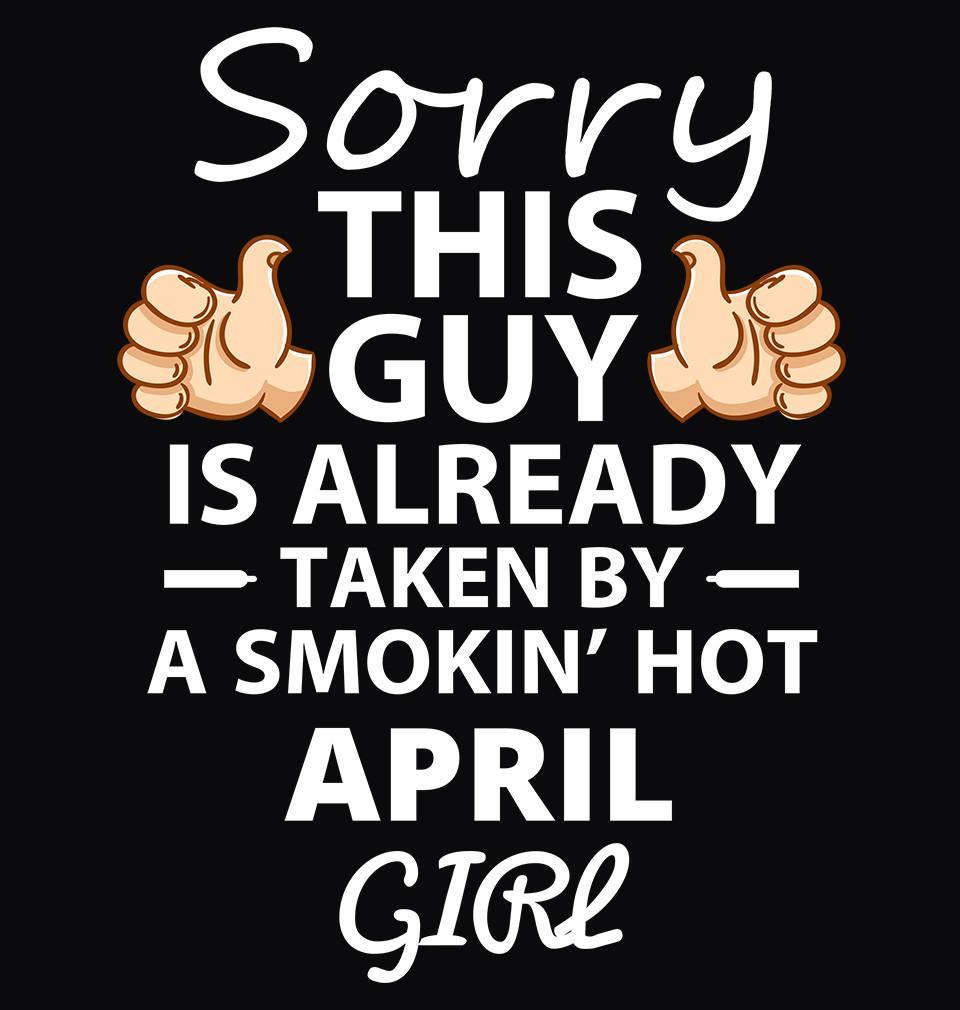 FunkyTradition Sorry This Guy Is Already Taken By April Girl Black Hoodies