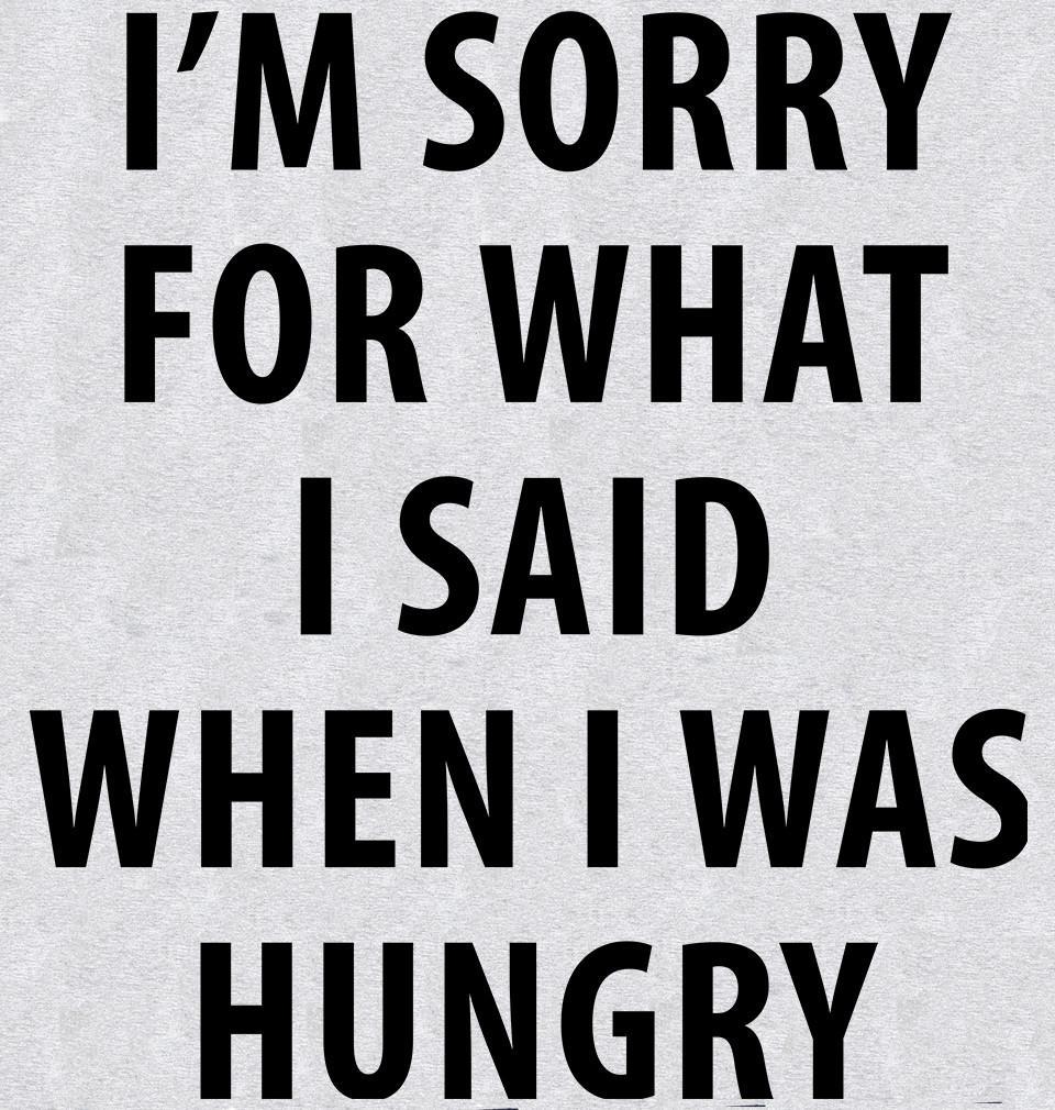 FunkyTradition Grey Round Neck I Am Sorry For What I Said When I Was Hungary Half Sleeves T-Shirt