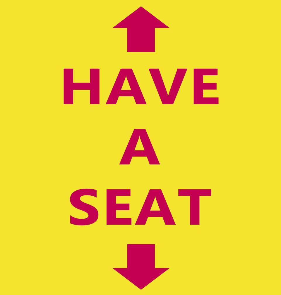 FunkyTradition Yellow Round Neck Have A Seat Men Half Sleeves T-Shirt