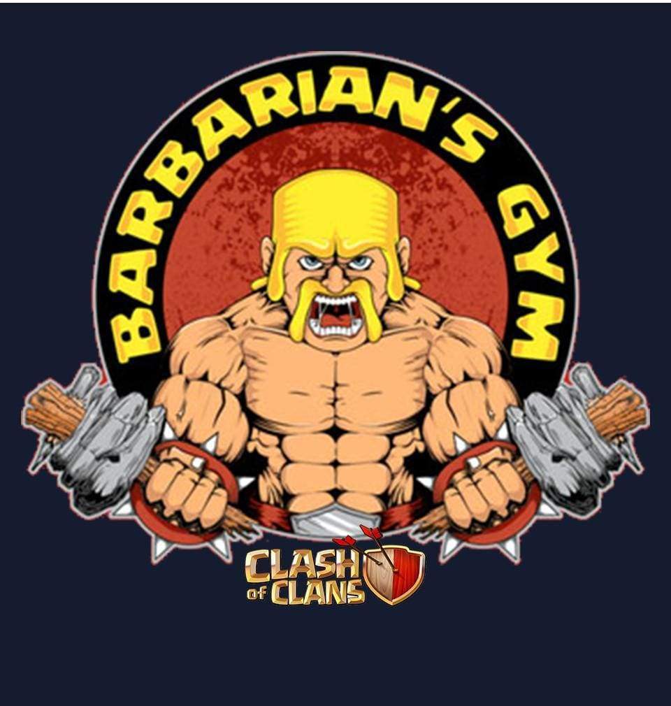 FunkyTradition Navy Blue Round Neck Coc Barberians Gym Men Half Sleeves T-Shirt Clothing FunkyTradition