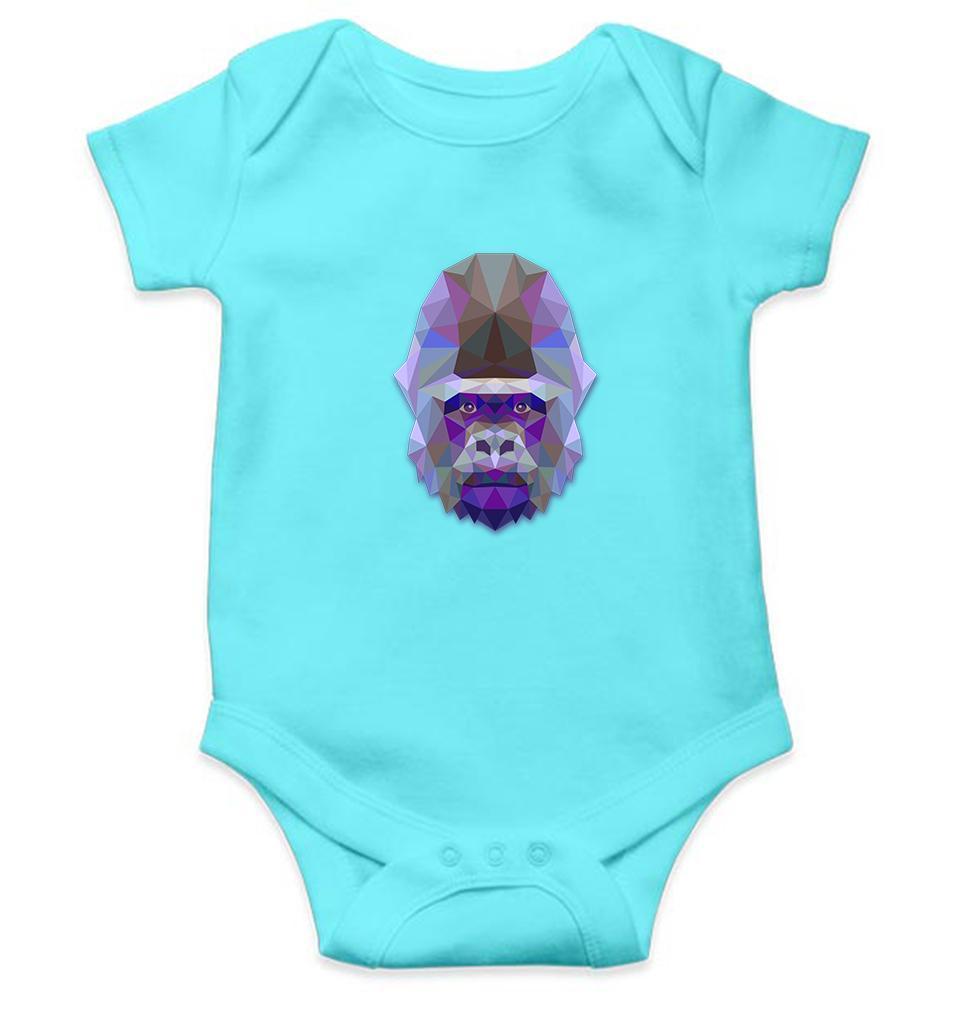 Gorilla Abstract Rompers for Baby Girl- FunkyTradition FunkyTradition