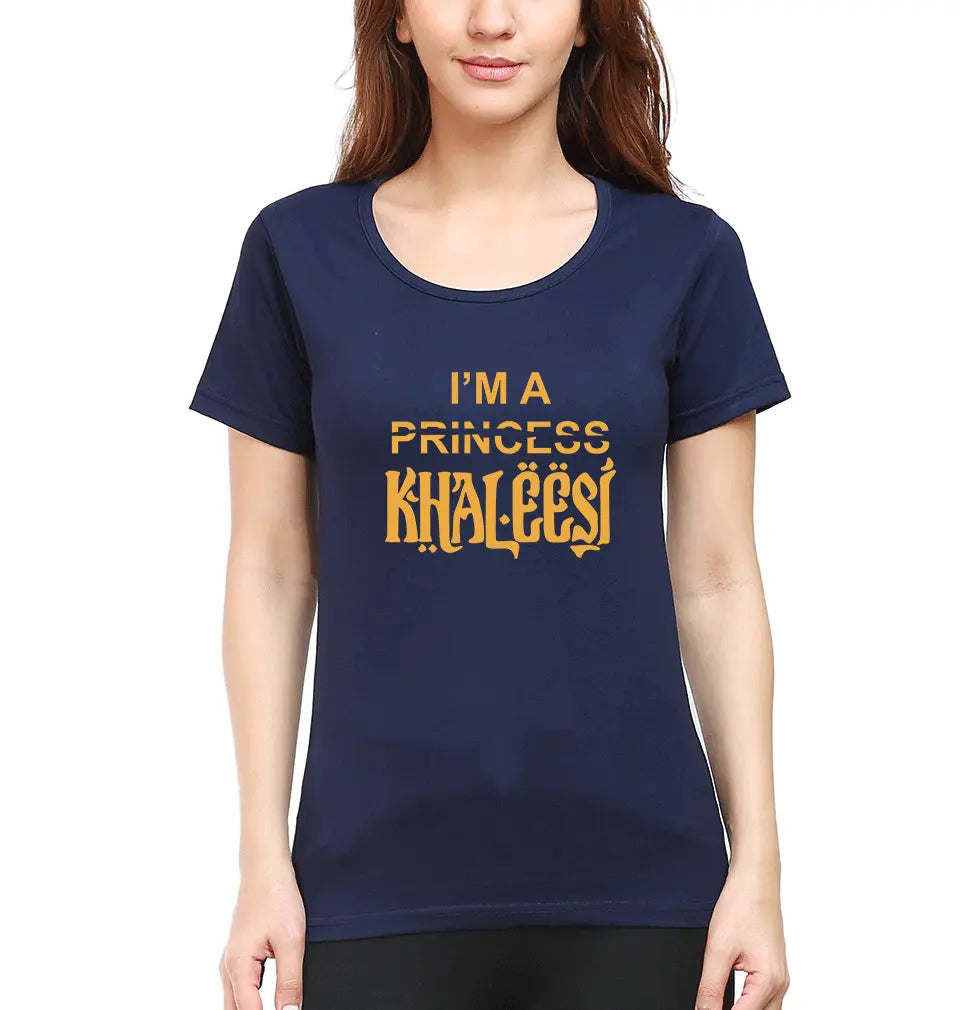 GOT Game Of Thrones I am Khaleesi Womens Half Sleeves T-Shirts-FunkyTradition Half Sleeves T-Shirt FunkyTradition