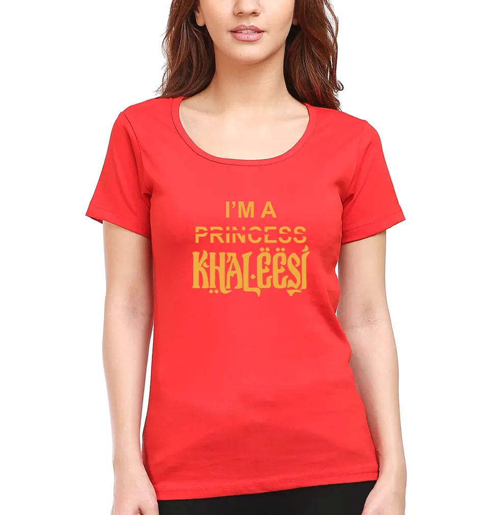 GOT Game Of Thrones I am Khaleesi Womens Half Sleeves T-Shirts-FunkyTradition Half Sleeves T-Shirt FunkyTradition