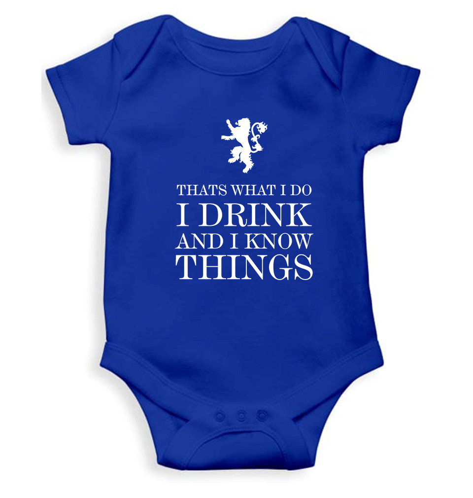 GOT Game of Thrones I Drink And Know Things Rompers for Baby Boy- FunkyTradition FunkyTradition