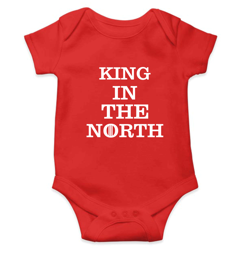 GOT Game Of Thrones King In The North Rompers for Baby Boy- FunkyTradition FunkyTradition