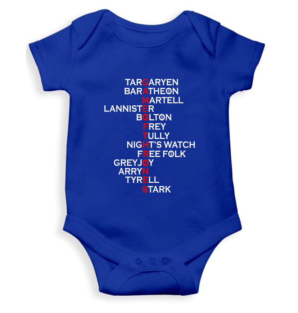 GOT Game Of Thrones Logo Rompers for Baby Boy- FunkyTradition FunkyTradition