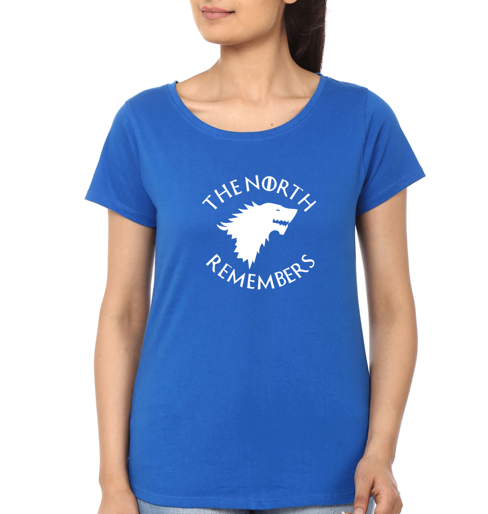 GOT Game Of Thrones North Remembers Womens Half Sleeves T-Shirts-FunkyTradition Half Sleeves T-Shirt FunkyTradition