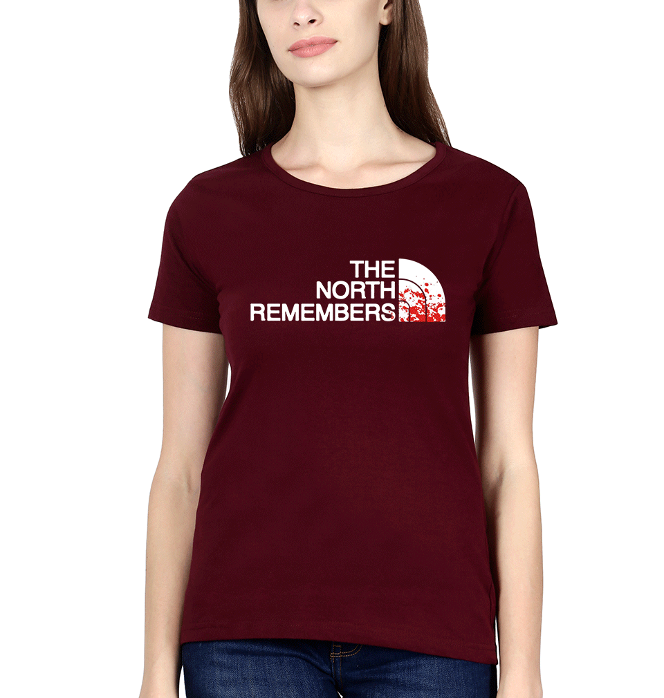 GOT Game Of Thrones North Remembers Womens Half Sleeves T-Shirts-FunkyTradition Half Sleeves T-Shirt FunkyTradition