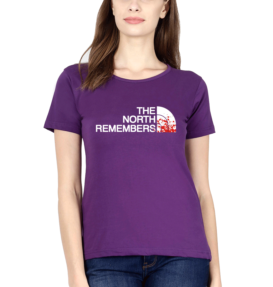 GOT Game Of Thrones North Remembers Womens Half Sleeves T-Shirts-FunkyTradition Half Sleeves T-Shirt FunkyTradition