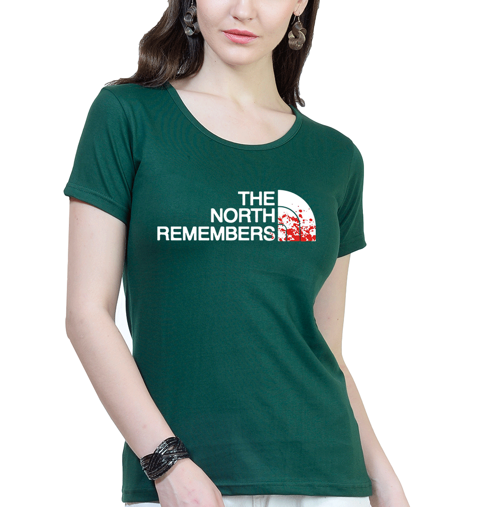 GOT Game Of Thrones North Remembers Womens Half Sleeves T-Shirts-FunkyTradition Half Sleeves T-Shirt FunkyTradition