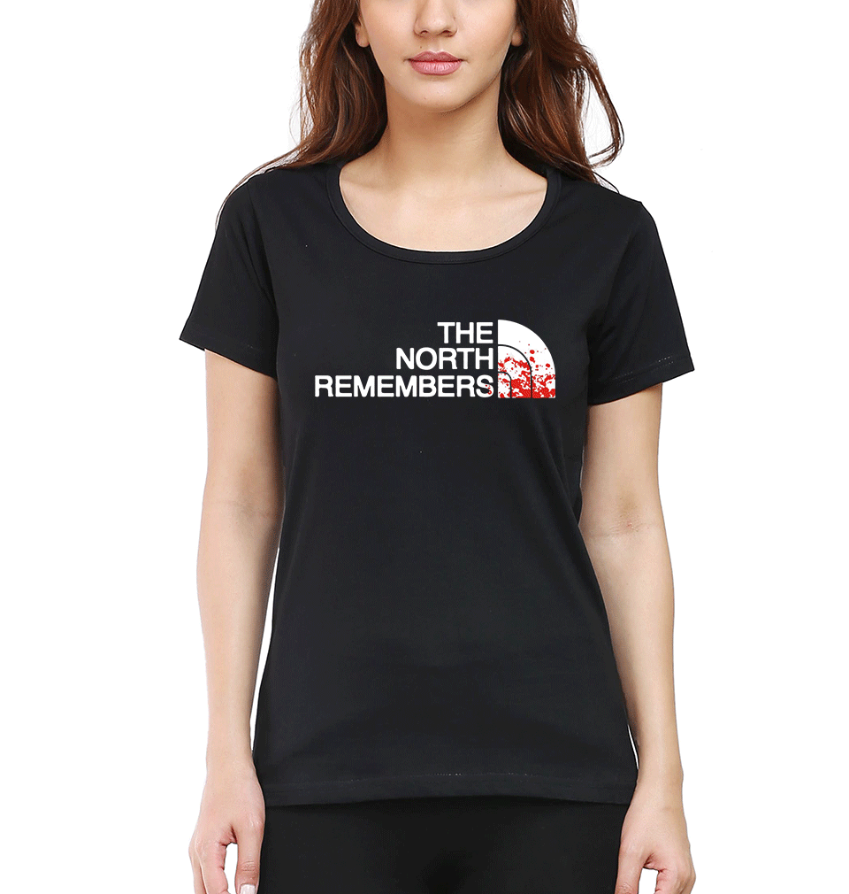 GOT Game Of Thrones North Remembers Womens Half Sleeves T-Shirts-FunkyTradition Half Sleeves T-Shirt FunkyTradition
