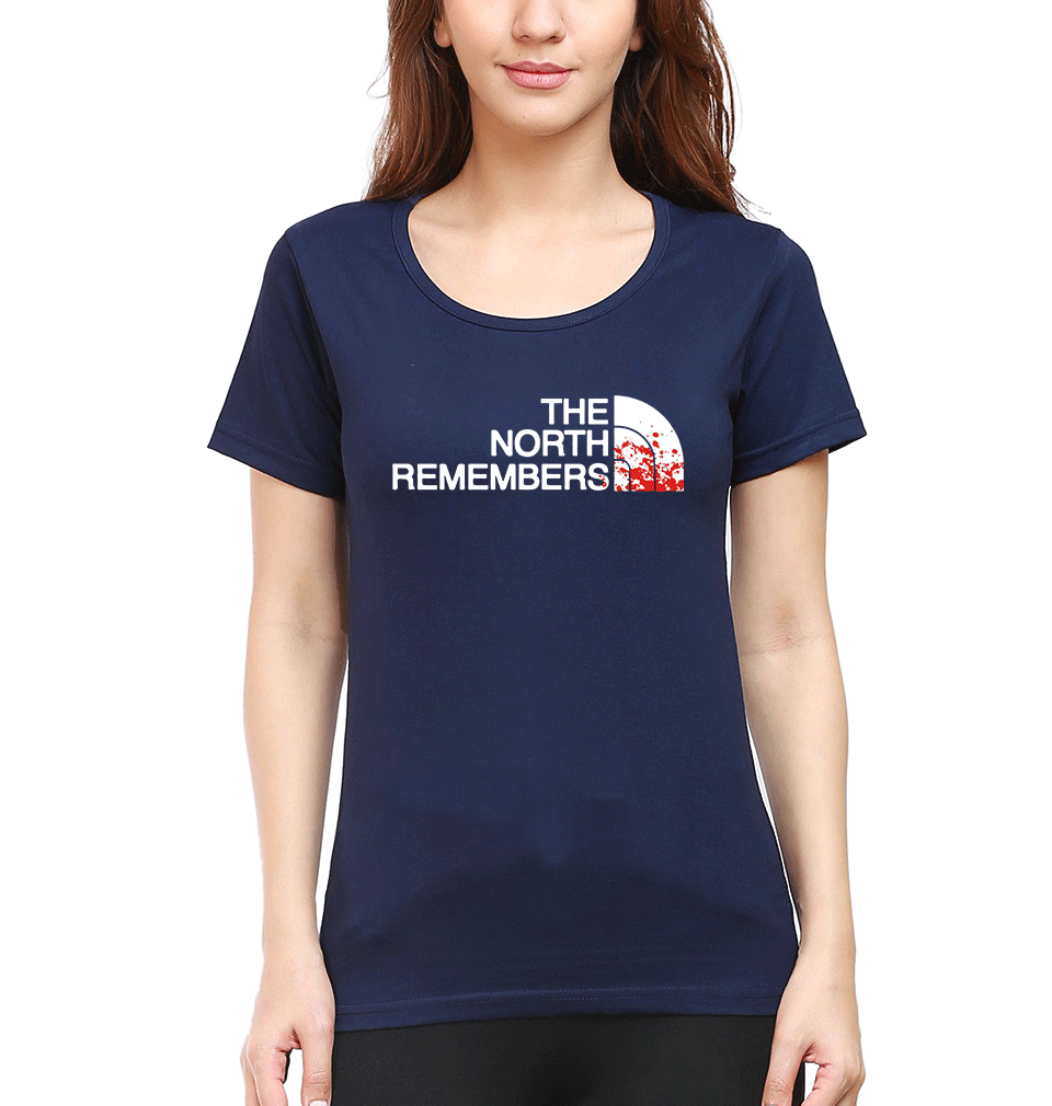 GOT Game Of Thrones North Remembers Womens Half Sleeves T-Shirts-FunkyTradition Half Sleeves T-Shirt FunkyTradition