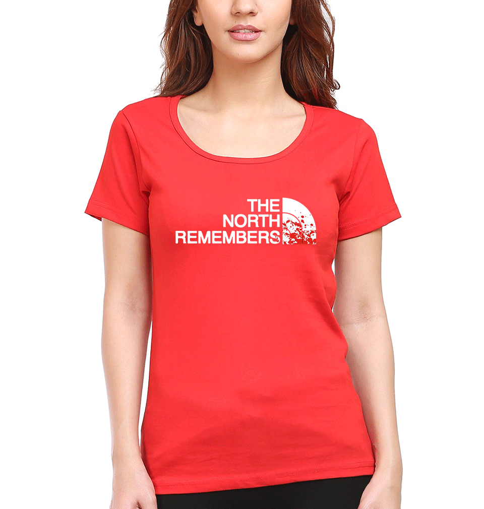 GOT Game Of Thrones North Remembers Womens Half Sleeves T-Shirts-FunkyTradition Half Sleeves T-Shirt FunkyTradition