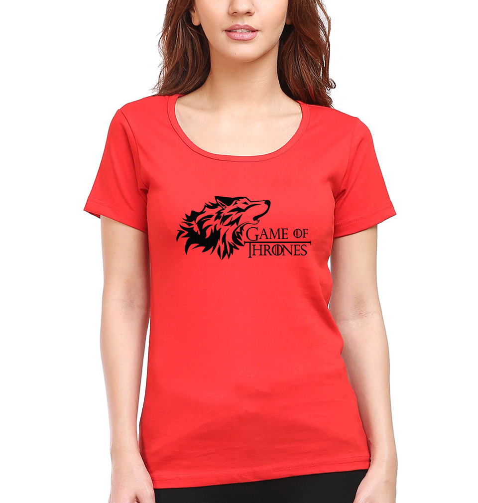 GOT Game Of Thrones Winter Coming Womens Half Sleeves T-Shirts-FunkyTradition Half Sleeves T-Shirt FunkyTradition