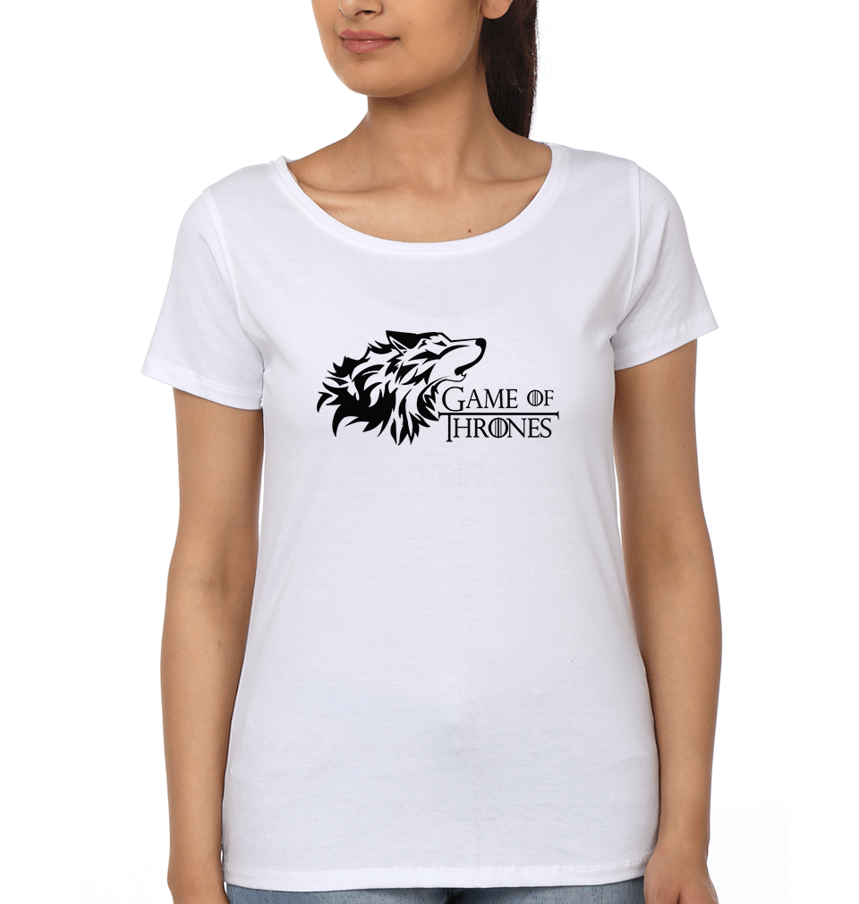 GOT Game Of Thrones Winter Coming Womens Half Sleeves T-Shirts-FunkyTradition Half Sleeves T-Shirt FunkyTradition