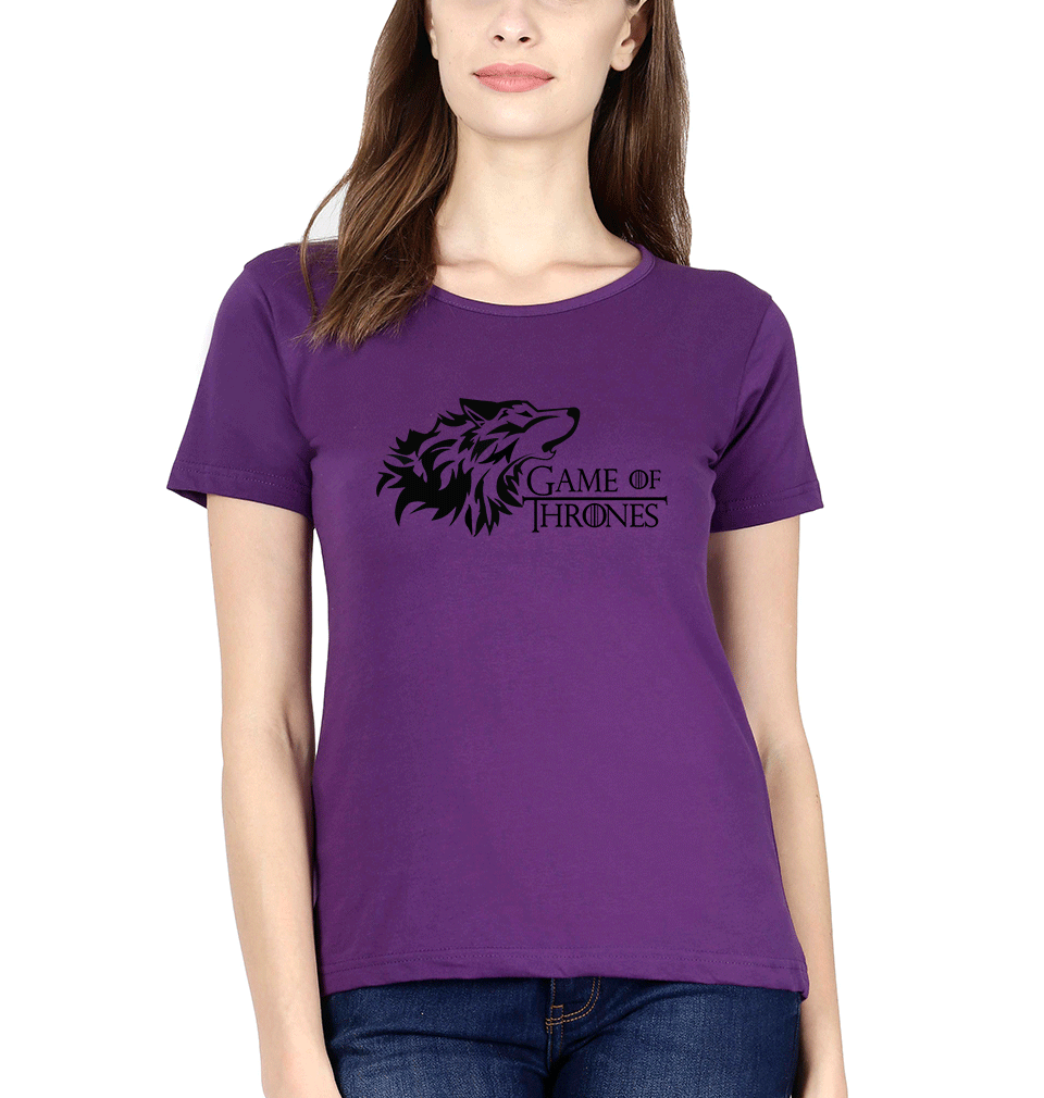 GOT Game Of Thrones Winter Coming Womens Half Sleeves T-Shirts-FunkyTradition Half Sleeves T-Shirt FunkyTradition