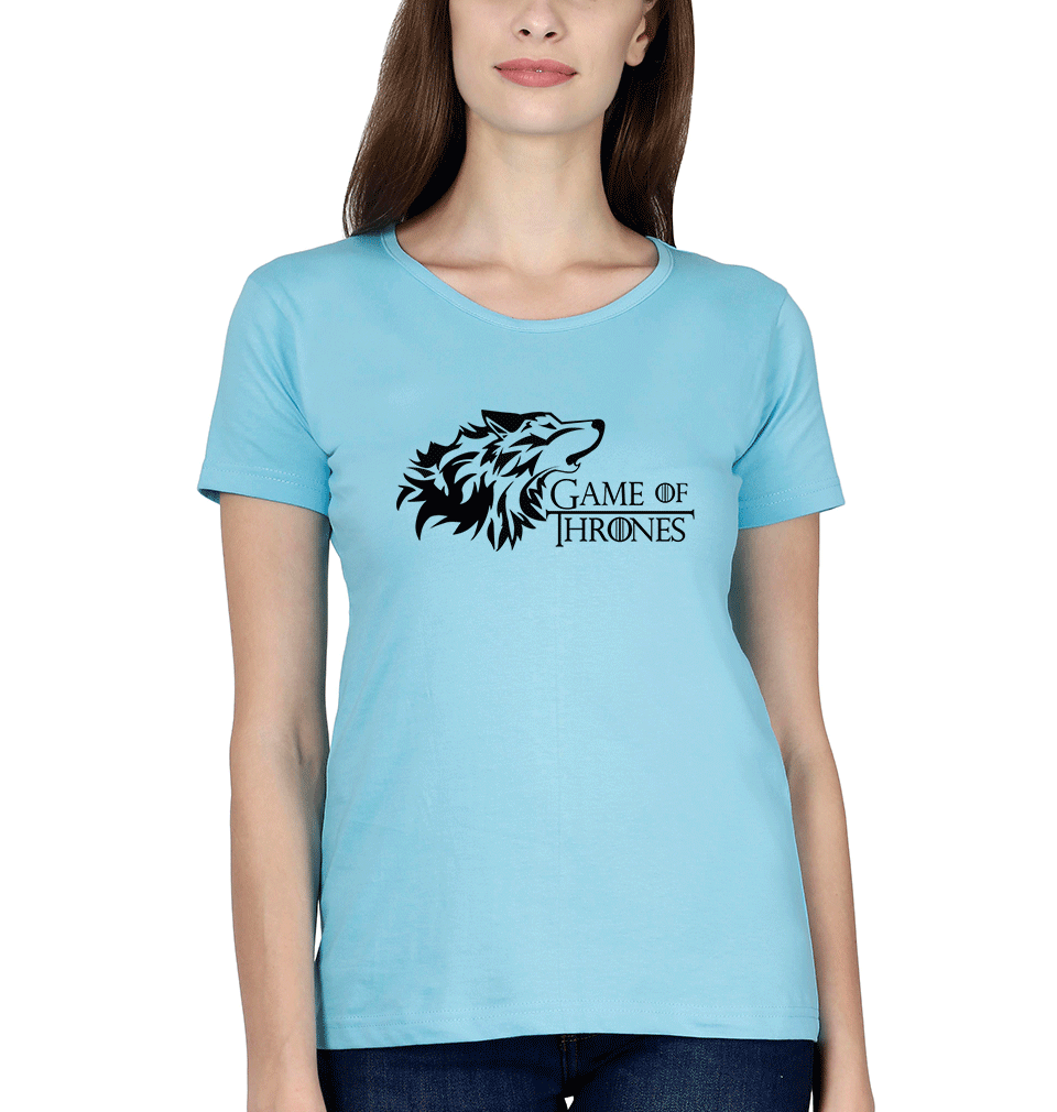 GOT Game Of Thrones Winter Coming Womens Half Sleeves T-Shirts-FunkyTradition Half Sleeves T-Shirt FunkyTradition