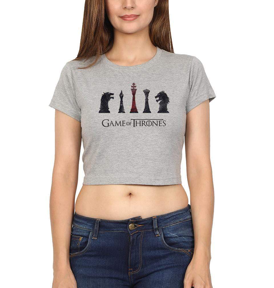 GOT Game Of Thrones Womens Crop Top-FunkyTradition Half Sleeves T-Shirt FunkyTradition