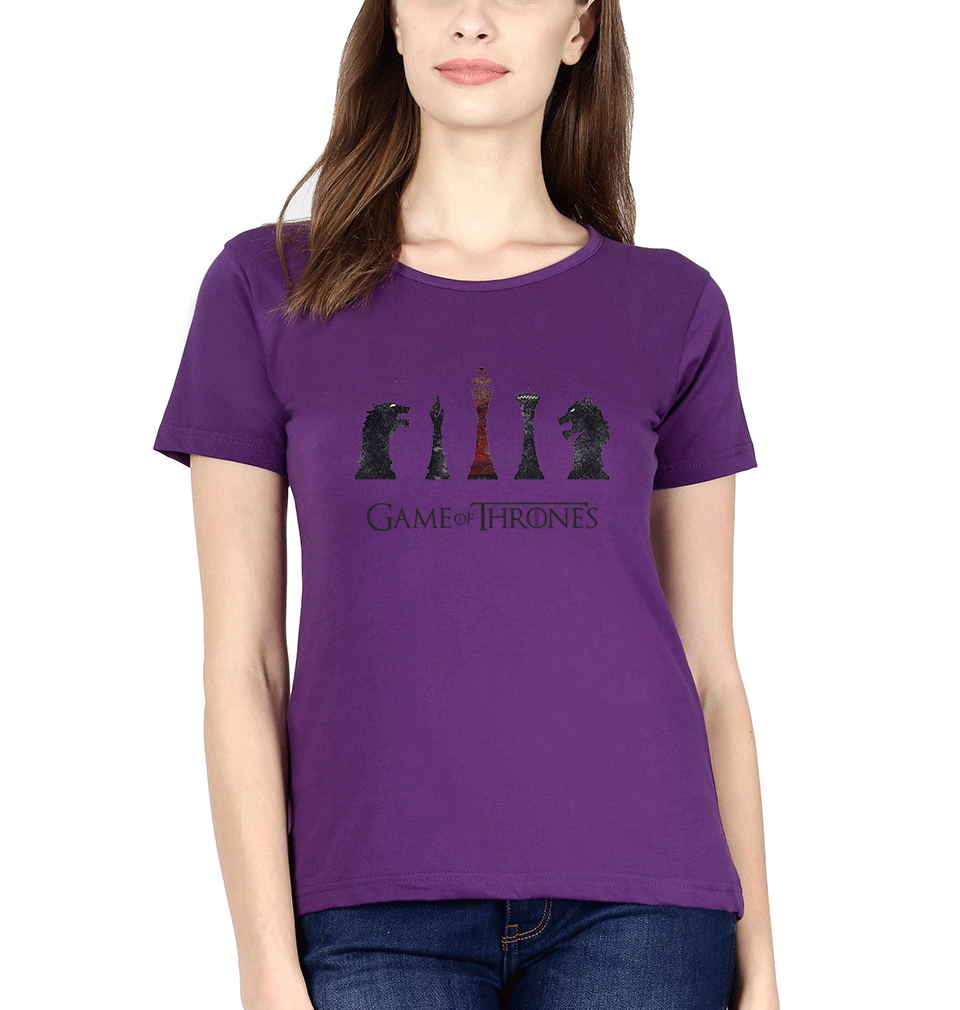 GOT Game Of Thrones Womens Half Sleeves T-Shirts-FunkyTradition Half Sleeves T-Shirt FunkyTradition