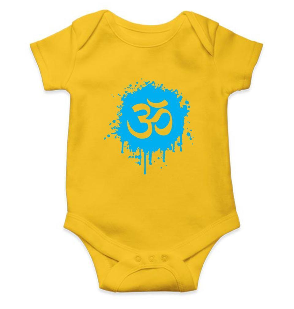 Hindi Om Symbol Rompers for Baby Girl- FunkyTradition FunkyTradition