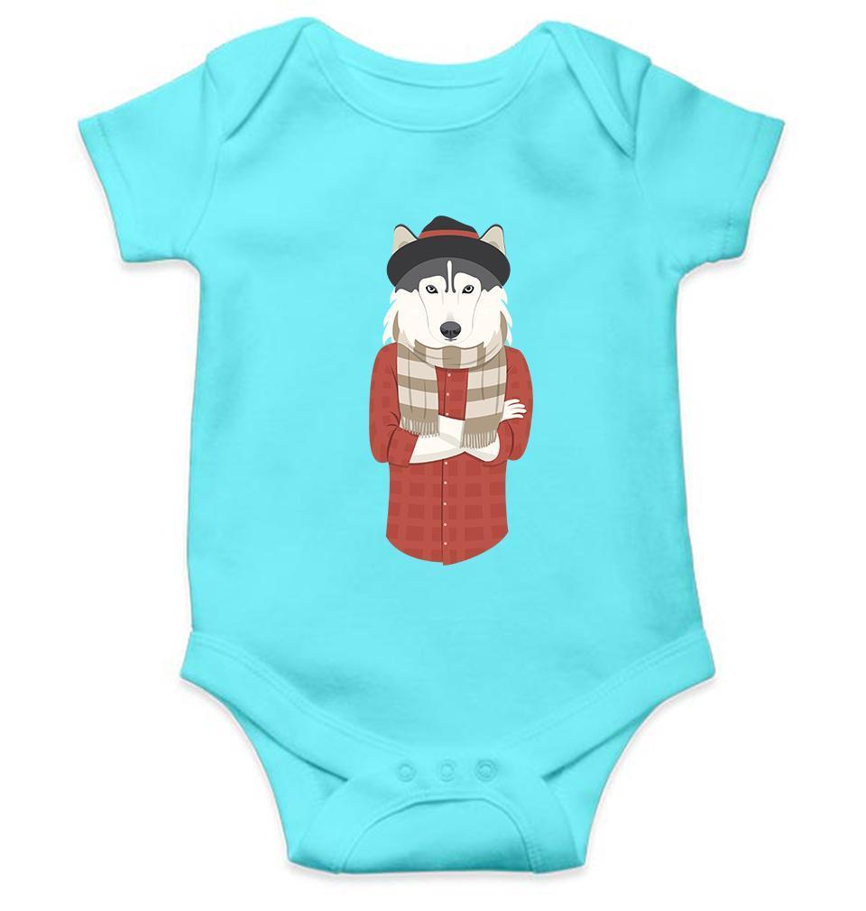 Hipster Wolf Abstract Rompers for Baby Girl- FunkyTradition FunkyTradition