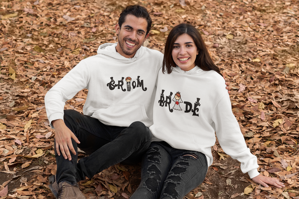 Groom Bride Couple Pre Wedding Photoshoot Couple Hoodie-FashionRazor