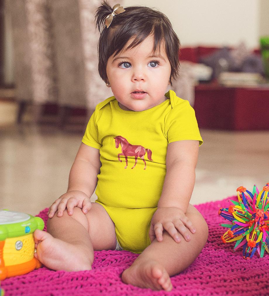 Horse Abstract Rompers for Baby Girl- FunkyTradition FunkyTradition