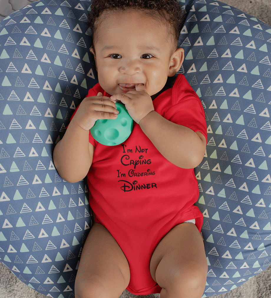 I am not crying I am ordering dinner Rompers for Baby Boy- FunkyTradition FunkyTradition