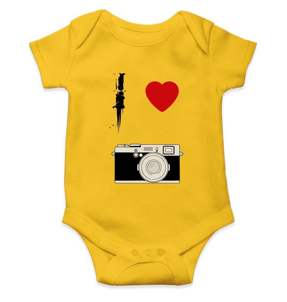 I Love Camera Rompers for Baby Girl- FunkyTradition FunkyTradition
