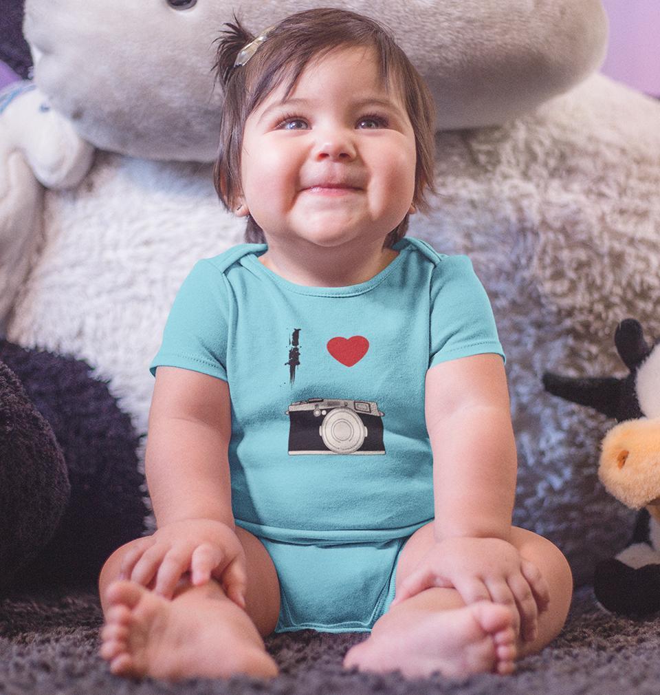 I Love Camera Rompers for Baby Girl- FunkyTradition FunkyTradition