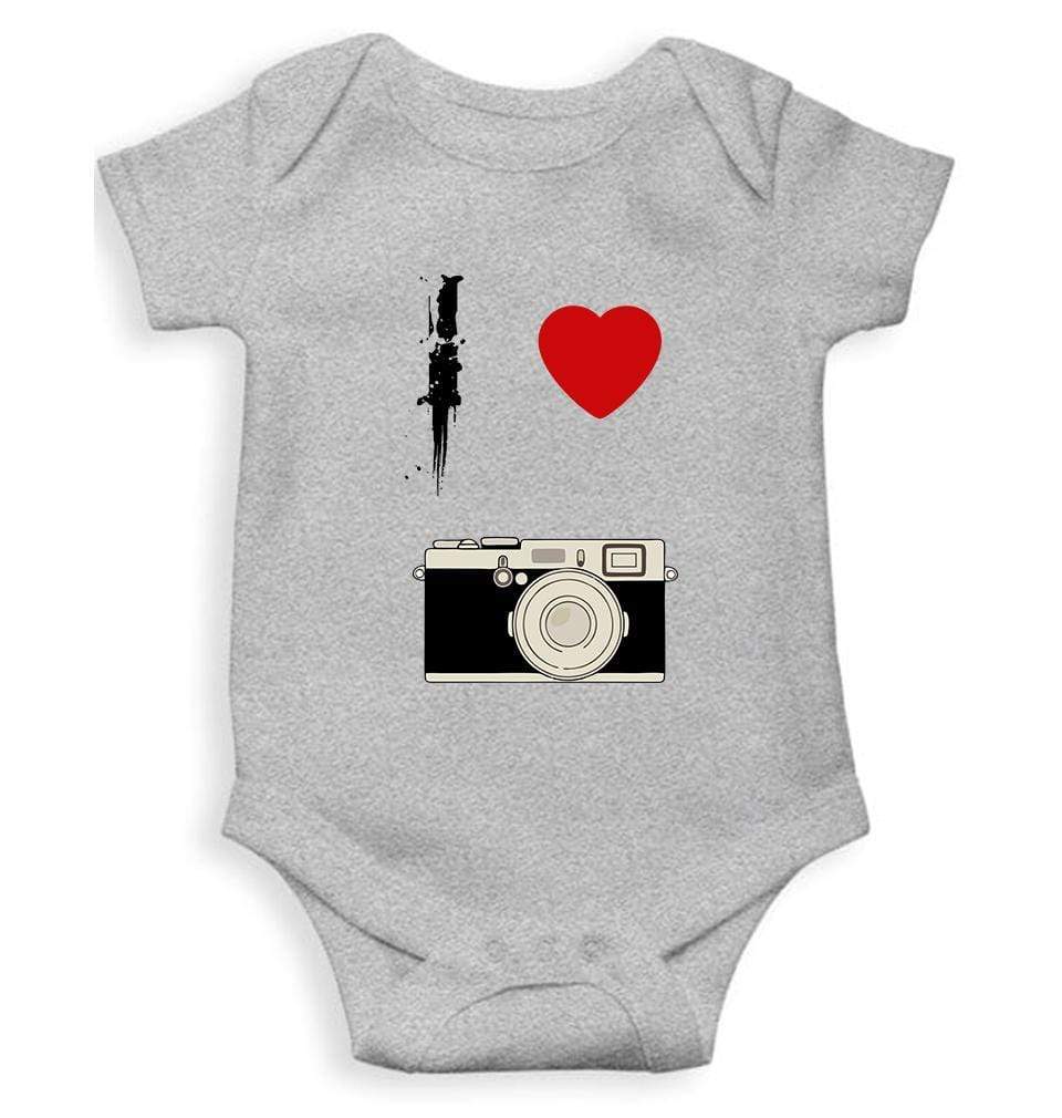 I Love Camera Rompers for Baby Girl- FunkyTradition FunkyTradition