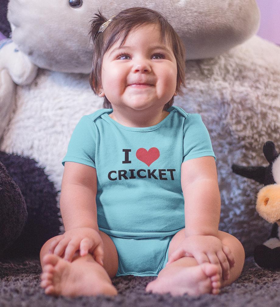 I Love Cricket Rompers for Baby Girl- FunkyTradition FunkyTradition