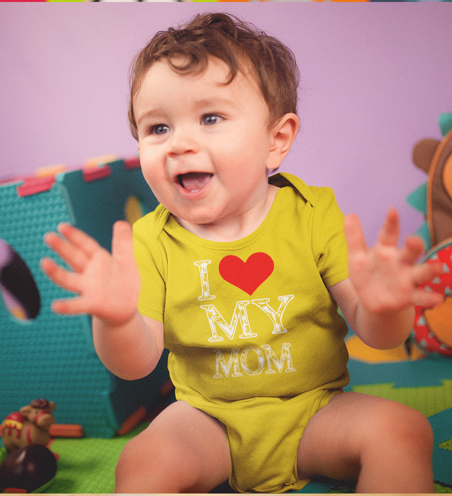 I Love My Mom Rompers for Baby Boy- FunkyTradition FunkyTradition