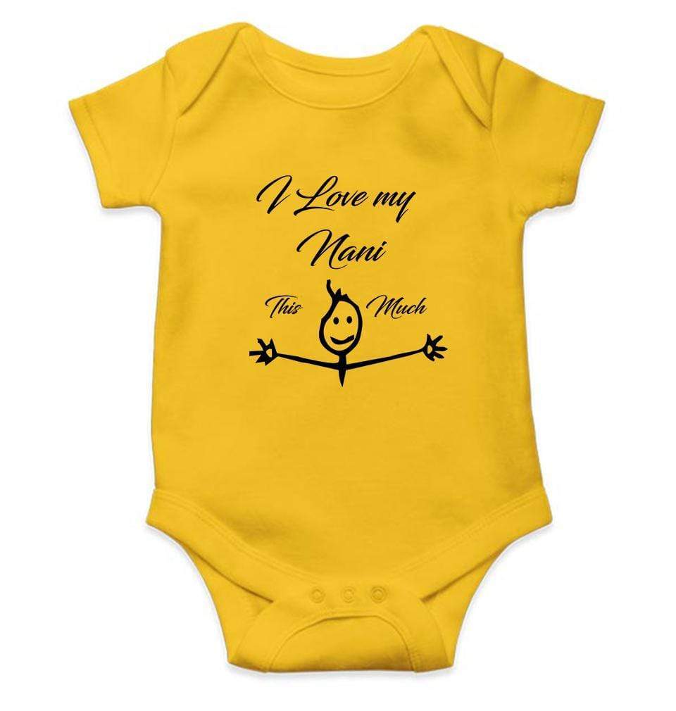 I Love my Nani Baby & Kids Grey T shirt Rompers for Baby Boy- FunkyTradition FunkyTradition