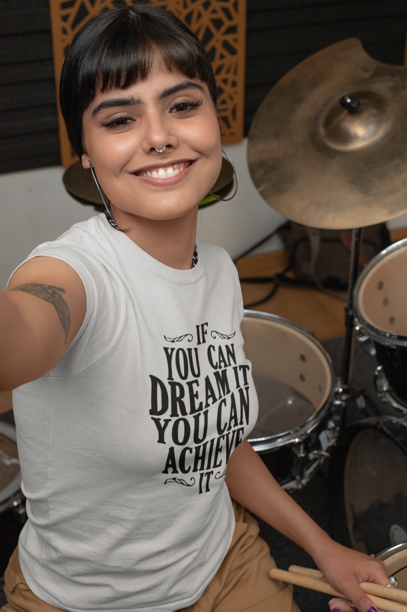 If You Can Dream It Typography Women Half Sleeves T-shirt- FunkyTeesClub - Funky Tees Club